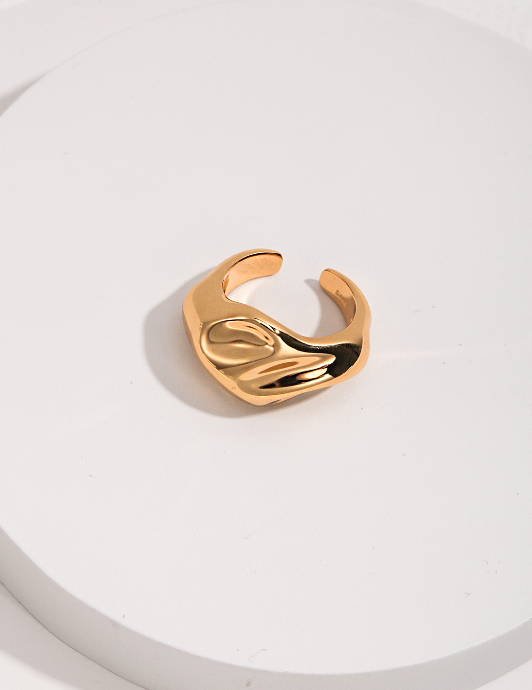 18K Gold Vermeil Open Ring - Minimalist Chic