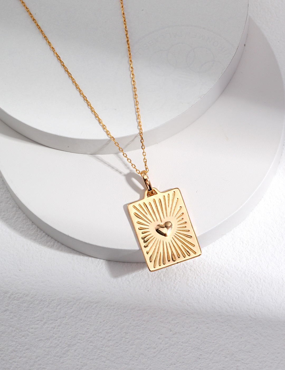 Heart Talisman Gold Necklace | Heart Talisman Gold Vermeil Adjustable Twist Chain Necklace