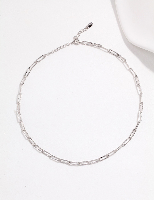 Paperclip Silver Chain Necklace 4.0mm | Sterling Silver Paperclip Chain Necklace