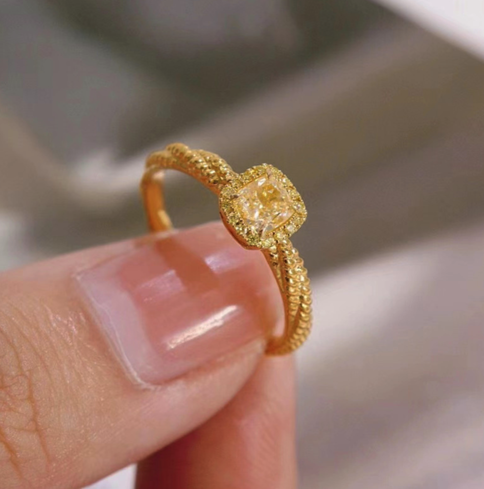 Yellow Diamond Gold Ring