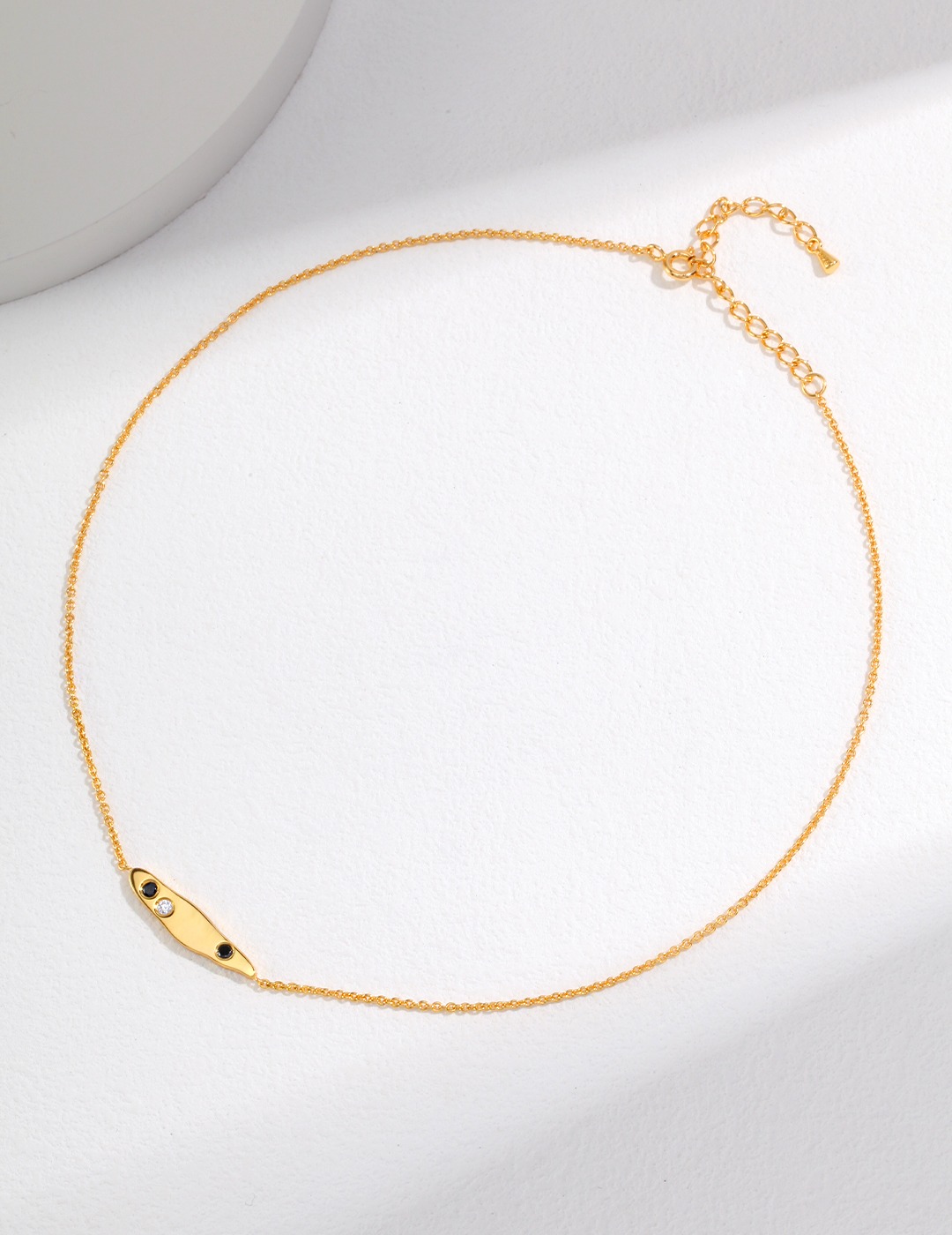 Mini Gold Chocker Necklace | 18K Gold Vermeil Adjustable Mini Chocker Necklace