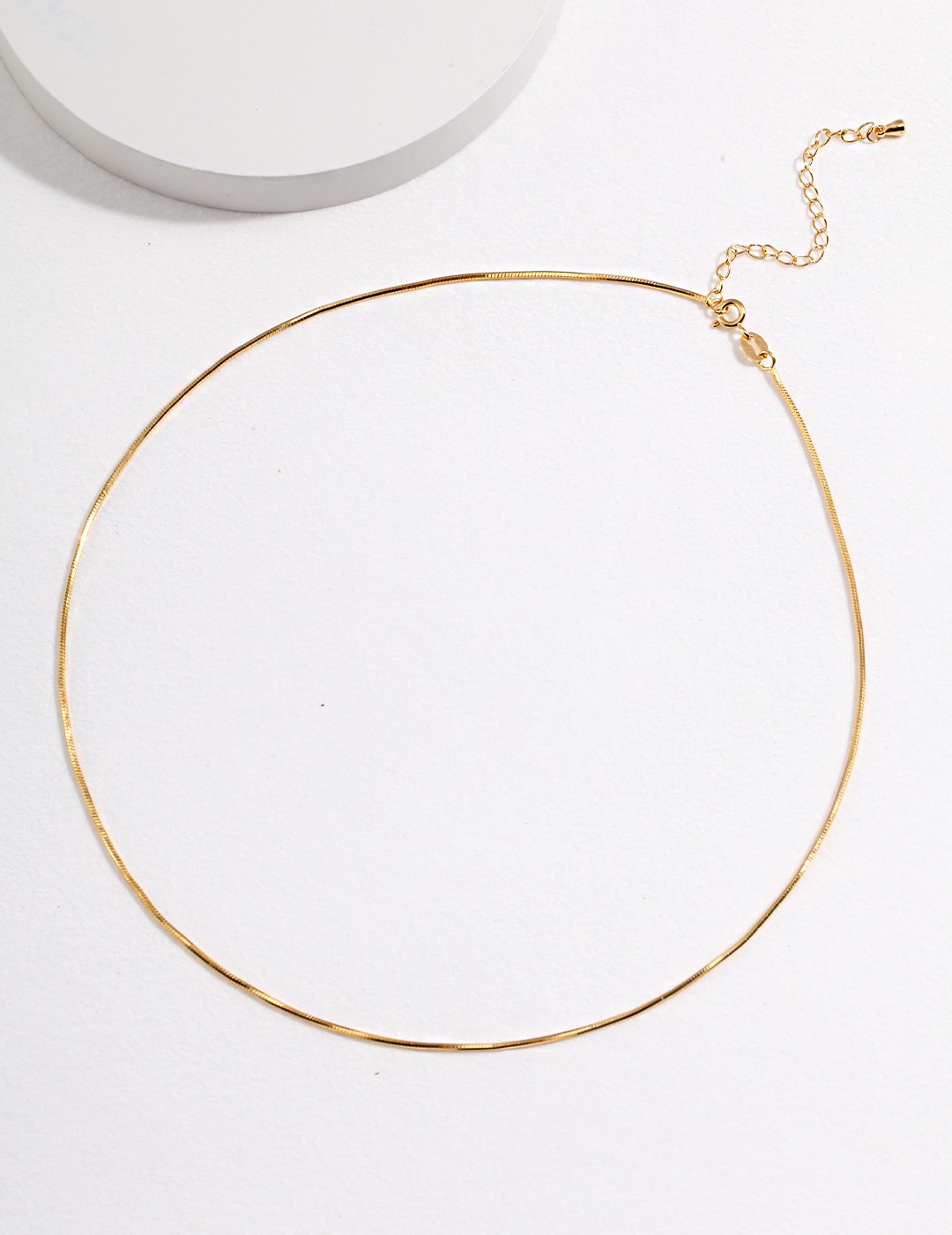 Snake Gold Chain Necklace 1.5mm | 18K Gold Vermeil Adjustable Chain Necklace