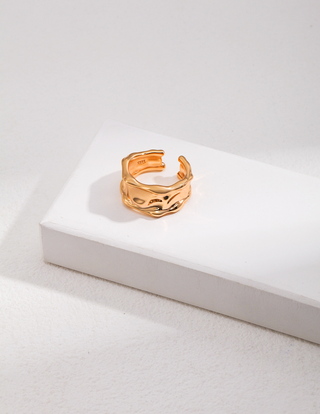 Chunky Gold Ring | 18K Gold Vermeil Wide Open Ring