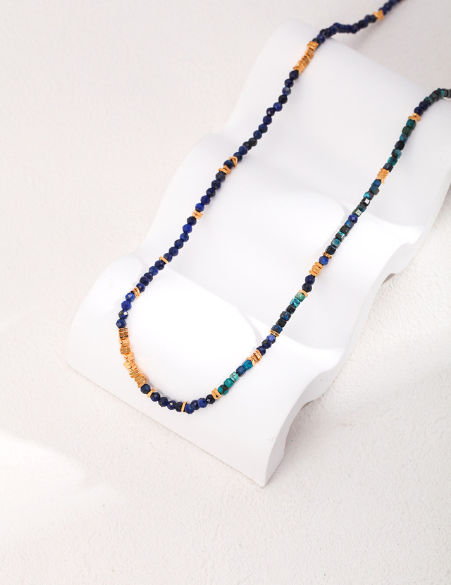 Dark Night Mini Beaded Gem Necklace - Jewelry Voutique