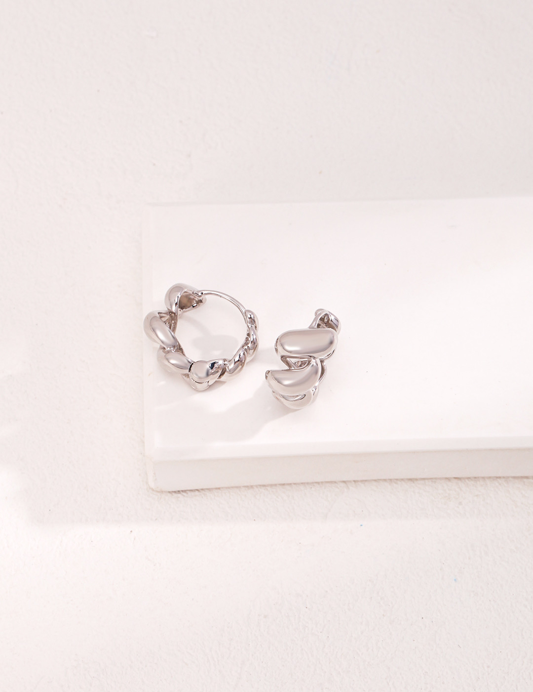 Mini Twist Silver Hoop Earrings - Jewelry Voutique